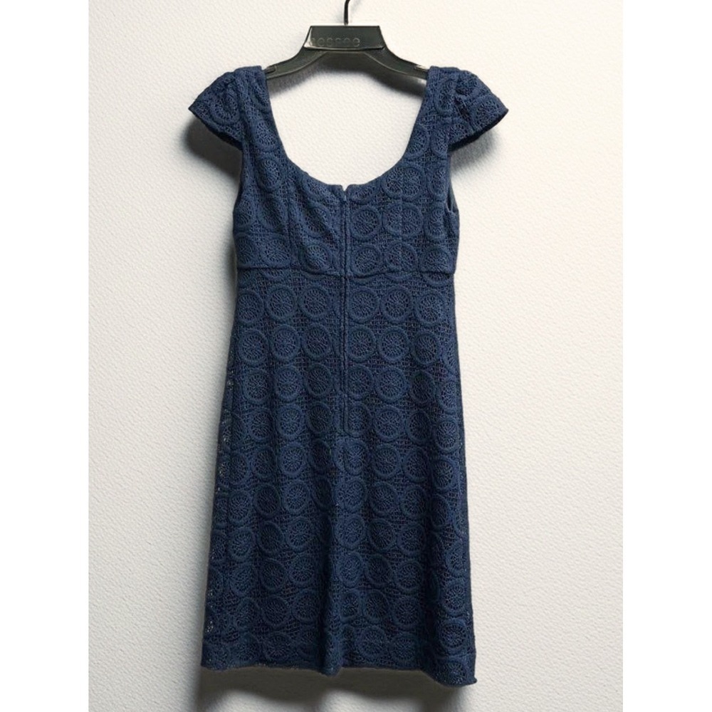 Lilly Pulitzer Laurent Navy Zanzibar Lace Empire Waist Dress 003550 Size 00 - Picture 10 of 11